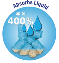 CHIPSI absorbs water